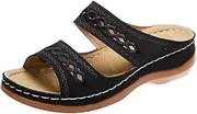[SBGMoSJ] Arch Support Slippers Women Memory Foam Orthopedic Shoes Women Work Ladies Summer Sandals Leather Womens Sandals Comfortable Dressy Slip On Orthopedic Sneakers Women Womens Brown Leather Sandals