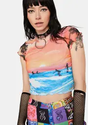 [EASY TIGER] Sunset Crop Tee