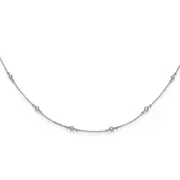 14k White Gold 1/2 Ct. Lab Grown Diamond VS/SI+ G+ Nine Station 18 inch Necklace