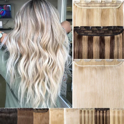 100G Secret One Piece Clip In 100% Real Remy Human Hair Extensions 3/4 Full Head