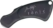 tonic studios Mini Rotary Perforator - 18mm Pinking Blade for Cutting Perforated Paper - Rolling Craft Tool for Cardstock and Scrapbooks - Small & Foldable, Black, 5 x 4 x 0.5