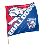 Western Bulldogs AFL Square Supporter Flag Banner with Pole