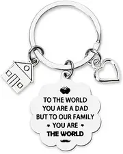 [YALLNASL] Dad Fathers Day Gift from Daughter Son Best Dad Ever Gifts Keychain for Dad Gifts for Men Daddy Dad Birthday Gifts for Father Retirement Gifts Key Chain
