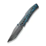 WE Knife Swordfin WE23067-DS1 Arctic Storm Fat Carbon Damasteel Pocket Knives