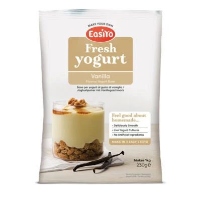 Easiyo Vanilla Yogurt Mix 230g Sachet - Makes 1 Litre Using Yoghurt Maker
