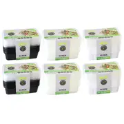 6x 10pc Lemon & Lime 750ml Meal Prep Reusable Containers/Food Storage Assorted