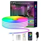 Neon Rope Lights, 32.8FT RGB LED Strip Lights, App Control, IR Remote, Outdoo...