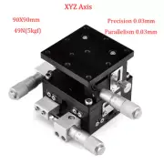 XYZ Axis Manual Trimming Platform Linear Stage Precision Sliding Table 90x90mm