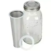 County Line Kitchen - Cold Brew Mason Jar Coffee Maker, Durable Glass, Heavy