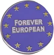 [Pinstant] Forever European Pro-EU EU Stars Remain Europe Flag Lapel Pin Badge, 1.1 Inches Wide, Enamel