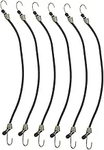 LOORGVEL 6pcs Mini Elastic Cords with Metal Hooks Durable Adjustable Bungee Straps for Secure Fastening Versatile Rubber Ties for Cargo Bike Luggage Camping