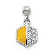 Sterling Silver Mio Memento Enamel Cz Dangle Charm