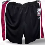 And1 Shorts Men Size 3XL Black Red White Stripe Basketball Sports Running Gym