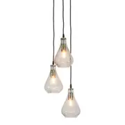 Lustre Cluster Pendant 3 Lights Clear Glass - ZAF11202