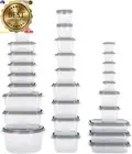 Everyware 60-Pc BPA-Free Plastic Food Storage Containers Clear Grey Set