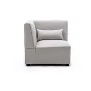 Foret 1pc Sofa Modular Extension Lounge Couch Fabric Corner Seater Beige