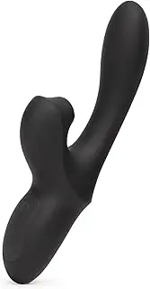 Lovehoney Dual Embrace Warming Clitoral Sucking Rabbit Vibrator Toy – 5 Inch Dual Stimulation G Spot and Clit Suction Stimulator - 7 Patterns & 3 Speed Adult Sex Toy - Rechargeable & Waterproof
