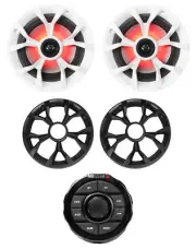 MB QUART GMR-1.5B Marine Receiver w/Bluetooth/USB/Aux+2) Rockville 6.5" Speakers