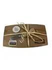 Out of the Woods Oregon Pate Wood Board & Mini Bagels Cream Cheese Spreader New!