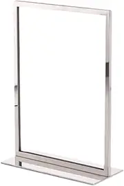 Amagogo Poster Board Stand Supermarket Price Label Stand Store Double Sided Display Business Advertising Sign Holder Display Stand, A4 Silver