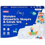 Kadink Wooden Geometric Shapes and Cards Set