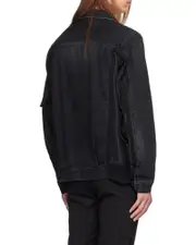 patchwork denim jacket 0,1,2,3,4 Black