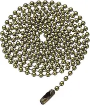 [uxcell] Stainless Steel Ball Chain 2.4mm 37.4" Length Round Bead Necklace Dog Tag Pull Chains with Connectors Clasps for Men Women Jewelry Making Bracelets Keychain, Bronze