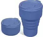 Collapsible Travel Cup, 13Oz - Reusable To-Go Pocket Size Silicone Bottle Hot &
