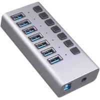 在飛比找momo購物網優惠-【伽利略】USB3.1 Gen1 7埠 HUB 鋁合金 獨立