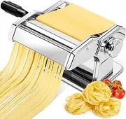 [YASHE] Pasta Machine, Manual Pasta Maker, 7 Adjustable Thickness Settings and 2 Width Dough Cutter, Homemade Noodle Dumpling Skin Spaghetti