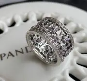 Authentic Pandora Forget Me Not Statement Ring #190991ACZ