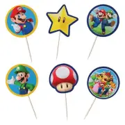 Super Mario Brothers™ Party Picks - 3 1/2in. Tall - Assorted - 24/Pack (400324)