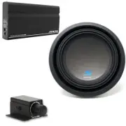 Alpine S-W10D2 RUX-KNOB.2 KTA-200M Mono Power Pack Class-D Amp with S-W10D2 10"