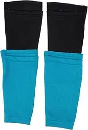IWOWHERO 2 Pairs Football Socks Support Calf Brace Soccer Guard Sleeves Guard Socks Calf Pads Calf Support Football Pads Leg Sleeves Calf Strain Support Nylon