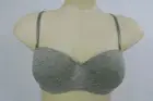 RIO Ladies Stretch Cotton Moulded Underwire Bra size 10A 10B 12A 14B Colour Grey