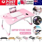 Laptop Stand Table Foldable Desk Computer Study Bed Adjustable Portable Cup Slot