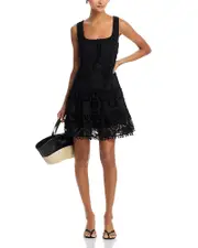 Aqua Crochet Tiered Shift Dress - Exclusive