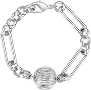 [EBCJIAMS] Geometric Ball Bracelet Gold Color Cute Bracelets Fashion Jewelry Friends Gift Pulseras Mujer Bracelets and Bangles