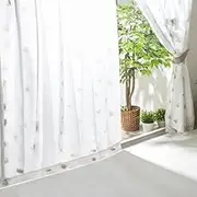 Iris Plaza Lace Curtain, 78.7 x 54.4 inches (200 x 138 cm), UV Protection, Privacy Protection, Heat Blocking, Washable, Invisible from Outside, Energy Saving, Plain (SO) Flower