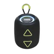 Laser Fabric Bluetooth Speaker - Portable, TWS, LED Lighting, USB/SD, Black