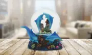 3.5"H Dolphin Glitter Snow Globe Statue Fantasy Decoration Figurine Room Decor