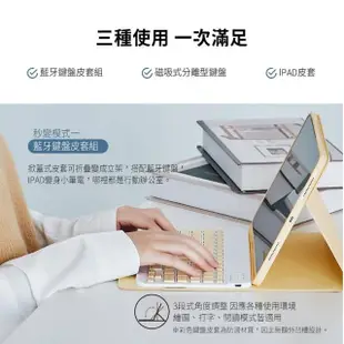 【YOMIX 優迷】Apple iPad 2022 10.2吋磁吸式藍牙鍵盤皮套保護組(iPad 9/8/7)