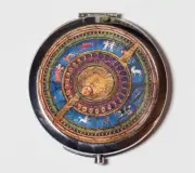 Zodiac Sun Astrology Compact Mirror Make Up Pocket Mirror for Cosmetics