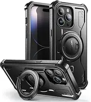 [Dexnor] for iPhone 14 Pro Max Case Compatible for MagSafe[Built in Screen Protector and Kickstand]，Heavy Duty Military Grade Protection Shockproof Protective Cover for iPhone 14 Pro Max - Black