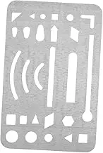 Craft Erasing Shield Drawing Drafting Erasing Tool Eraser Shield Stainless Erasing Drawing Template (Silvery, One Size)