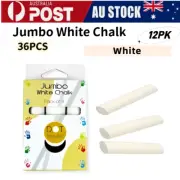 36pcs Jumbo White Chalk Blackboard Art Colouring Paint Drawing Chalks Wall Memo