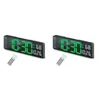 2pcs 13Inch Display LED Digital Wall Clock Remote Control Table Alarm5113