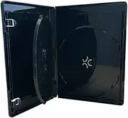 TodoMedia (W/ 4K UHD) Black 12.5mm Triple Blu-Ray Case w/Tray (3-Disc Capacity), for CD/DVD Storage, 3-Disc Capacity (10)