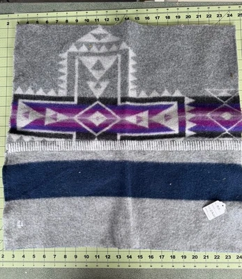Pendleton Wool Camp Blanket weight Fabric Remnant 21.5" x 21.5" F110