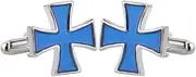 [JYHLSHBA] Cufflinks For Men 1 Pair Of Silver Cross Cufflinks Men'S French Shirt Suit Cufflinks Armpins